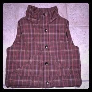Gap Plaid Vest M/L